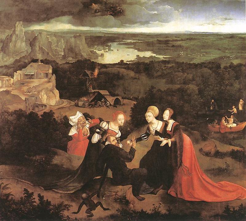 PATENIER, Joachim Temptation of St Anthony ag Sweden oil painting art